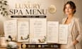 design spa menu treatment menu salon price list editable canva template