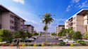 develop 3d residential compound, urban housing  complex, estate property render