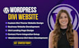 design wordpress divi website, divi theme website or website redesign