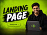 create an HTML CSS react landing page or portfolio website