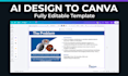 manually recreate your ai design into an editable canva template