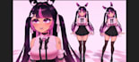 design a high quality 2dvtuber, vtuber model, with professional 2d rigging
