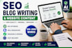 write SEO blog posts, youtube scripts and website content