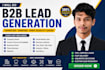 do manual b2b lead generation and web research