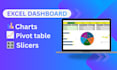 create excel dashboards, charts and pivot tables