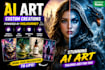 create premium custom ai art and illustrations using midjourney