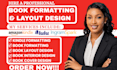 do professional book formatting and layout design, interior book design in adobe