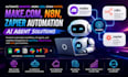 do makecom, n8n ai agent and zapier automation