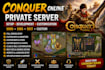 develop, setup, customize your conquer online private server