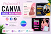 desgin professional canva social media posts