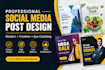 create professional social media post design