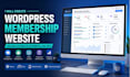 create wordpress memebership website online course platform and lms site