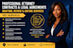 draft, review and edit contracts and legal agreements