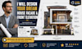 design residential facade, house elevation and front exterior design