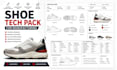 create shoe tech pack for footwear manufacturing