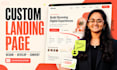 develop a responsive custom landing page