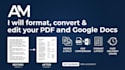 convert, format and edit your PDF and google docs