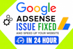 fix google adsense issue and optimize website speed