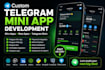 develop a custom telegram mini app, web app and telegram bot