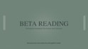 beta read your fiction manuscript with thoughtful feedback