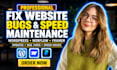 fix website bug speed issues update wordpress webflow framer website maintenance