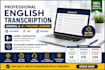 professionally transcribe english texts