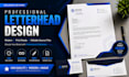 design a modern professional business letterhead