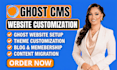 build ghost cms website, ghost theme, ghost newsletter, ghost blog design