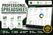 design professional canva spreadsheet, table, tracker and dashboard template