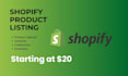 do shopify product listing