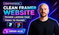 create develop clean framer website framer landing page, do figma to framer