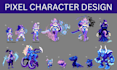 do pixel animation sprite sheet pixel art scene video games character background