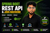 develop spring boot rest API and java backend