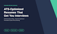 write ats optimized resume that gets interviews