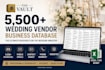 provide a 5500 wedding vendor business database with emails and contacts