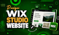 develop and design wix studio website, wix ecommerce site