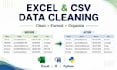 clan and organize excel and csv data