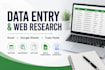do accurate data entry and online research