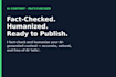 fact check and humanize your ai generated content