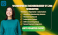 build wordpress membership website subscription lms website eleraning website