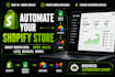 build shopify automation using make com and zapier