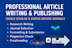 write a research article and publishing