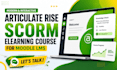 design modern interactive articulate rise scorm elearning course for moodle lms