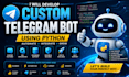 develop custom telegram bots using python API integration and automation