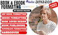 do book formatting, book layout design, typesetting book interior design for KDP
