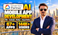 do ai mobile app development for android ios app using flutter or react native