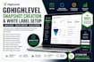create gohighlevel snapshot, white label and agency setup