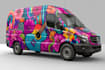 draw vehicle wrap design, car wrap, van wrap