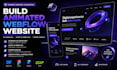 build animated webflow website 3d animation figma to webflow framer website