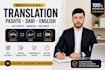 translate pashto, dari, and english professionally